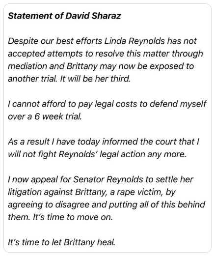 David Sharaz statement